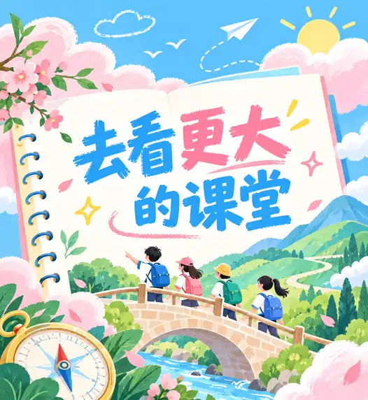 夏季研学模板封面